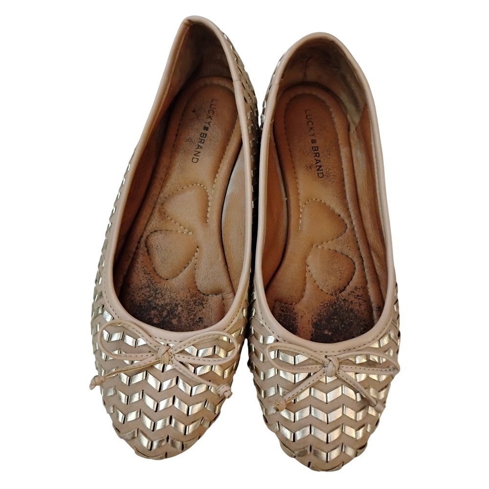 Lucky Brand Sargena Chevron Woven Ballet Flats Size 8